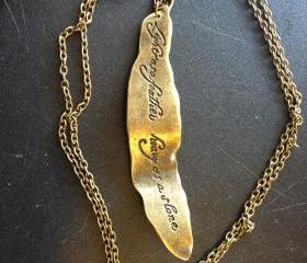 Light as a Feather Bronze Metal Necklace
