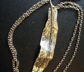 Light as a Feather Silver Metal Necklace